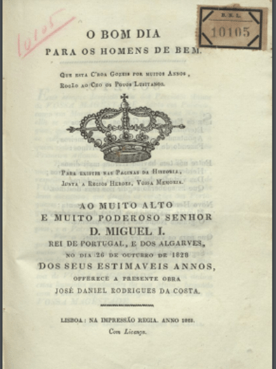 O Bom Dia Para Os Homens De Bem Que Esta C Roa Gozeis Por Muitos Annos