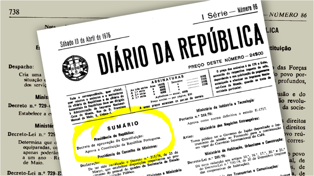 Diário da República faz 40 anos