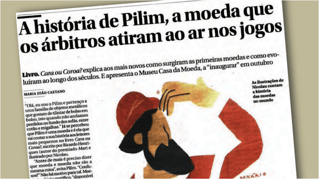 «A história de Pilim, a moeda que os árbitros atiram ao ar nos jogos», no DN