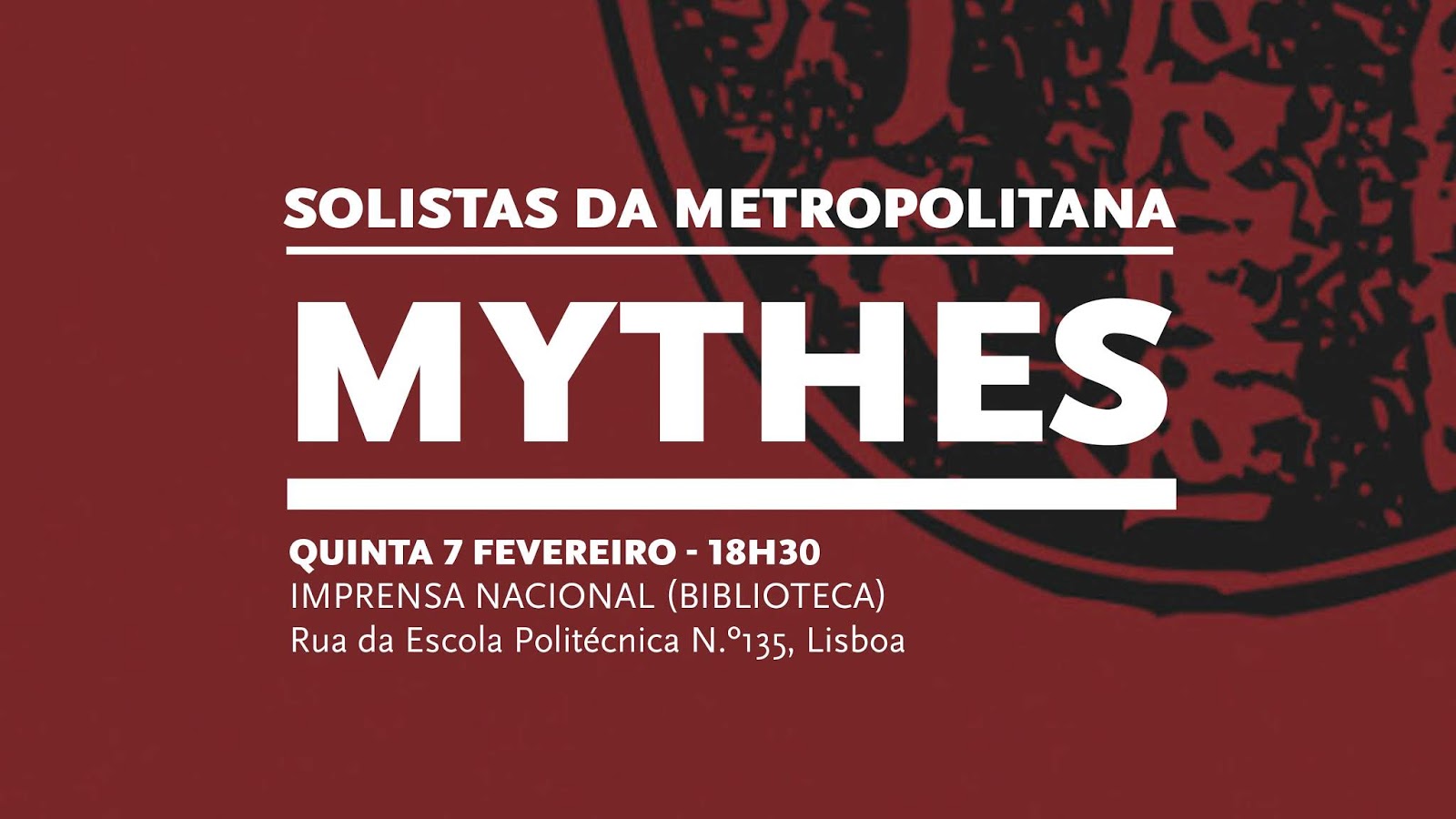 «Mythes» é a proposta dos solistas da Metropolitana para dia 07/02 na Biblioteca da Imprensa Nacional