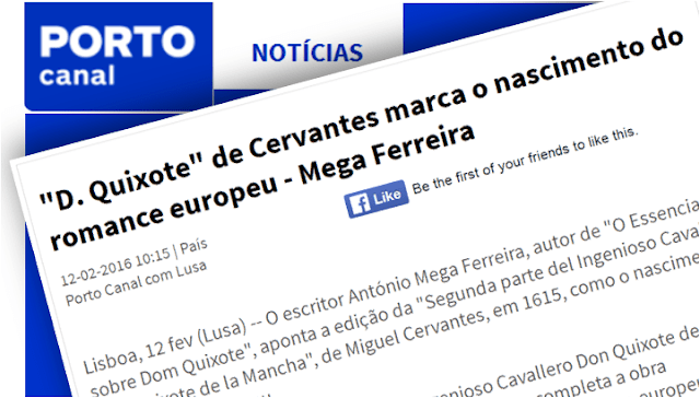 «D. Quixote de Cervantes marca o nascimento do romance europeu — Mega Ferreira»