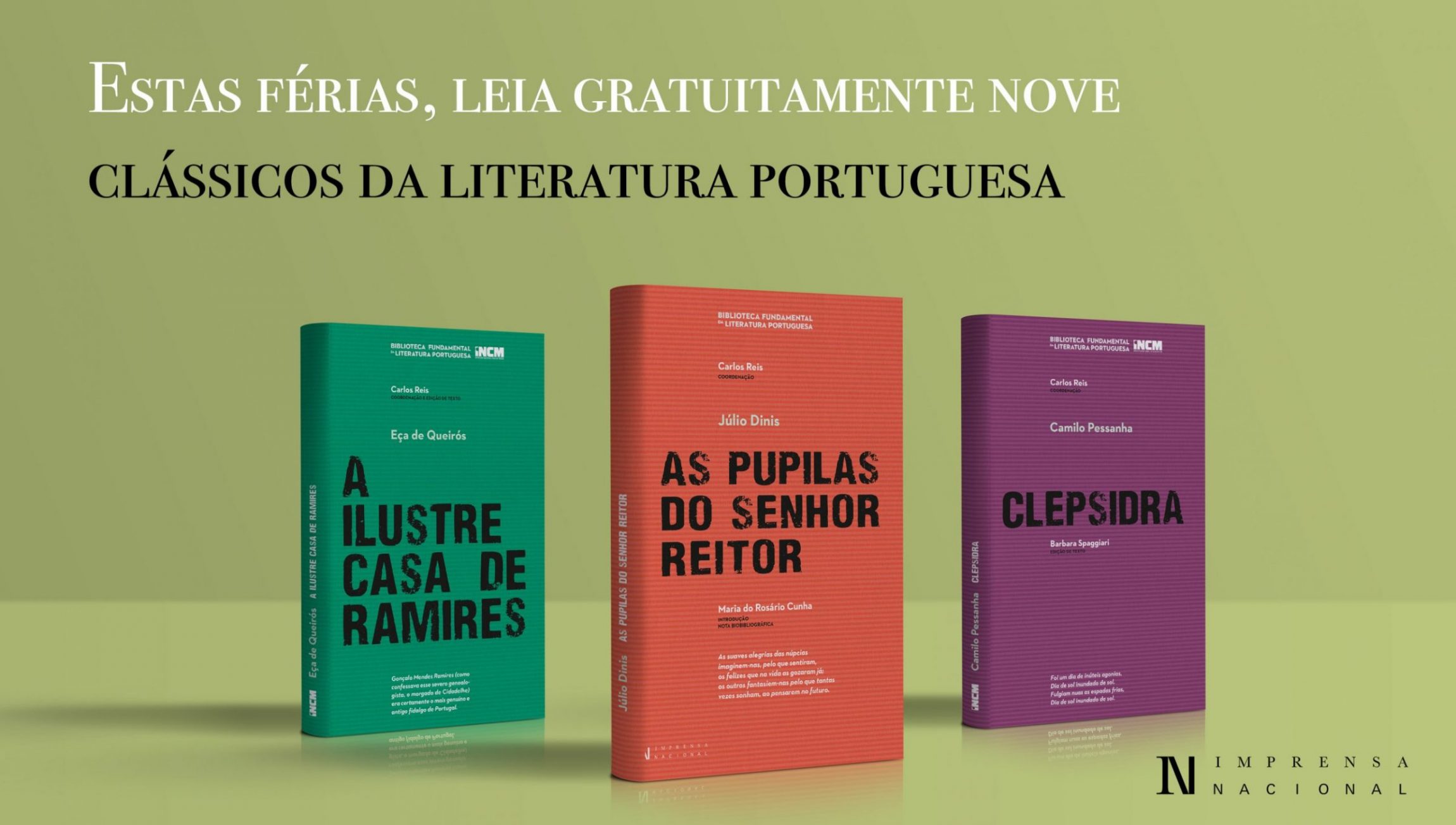 Estas férias, leia gratuitamente os clássicos da literatura portuguesa