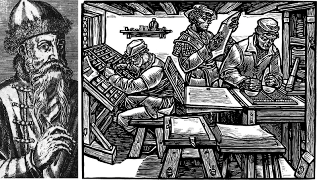 O Prelo de tipos móveis de Gutenberg