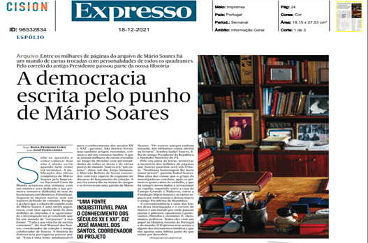 A democracia escrita pelo punho de Mário Soares, por Rosa Pedroso Lima, no Expresso