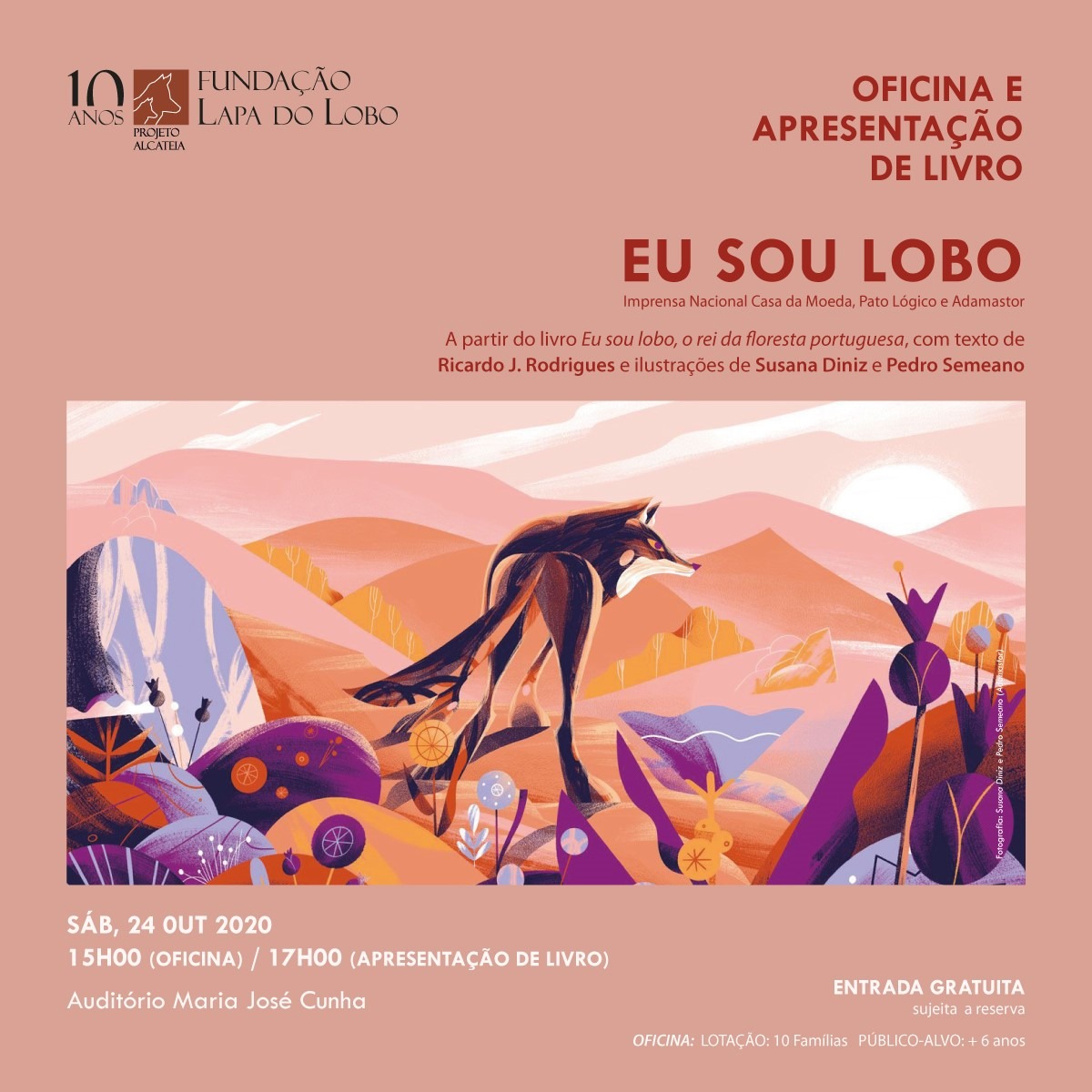 Ilustradores de Eu Sou Lobo. O Rei da Floresta Portuguesa recebem menção especial na 24.º edição do Prémio Nacional de Ilustração