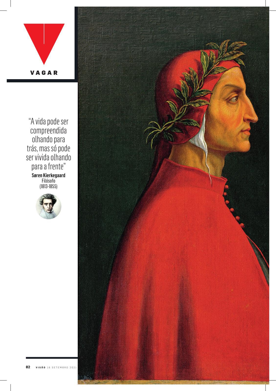 Dante e os títulos da Imprensa Nacional na revista Visão